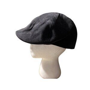 Men's FLAT CAP Weatherproof Charcoal Gray Suede